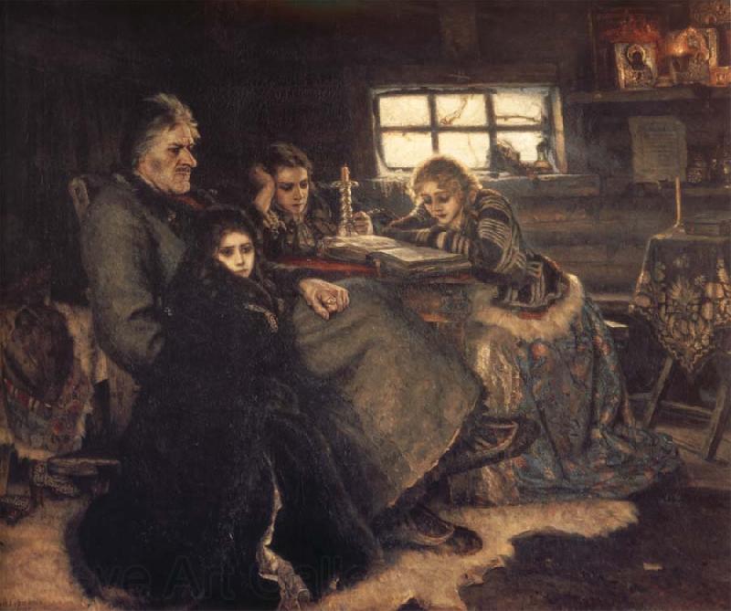 Vasily Surikov Menshikov at Beriozov Norge oil painting art